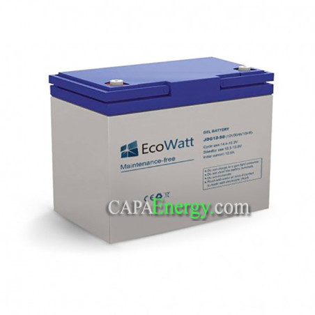 Batería de 12V AGM 50AH, -VoltronicPower EcoWatt de descarga lenta