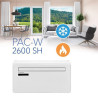 Climatiseur reversible PAC-W 2600 SH monobloc sans unité extérieure