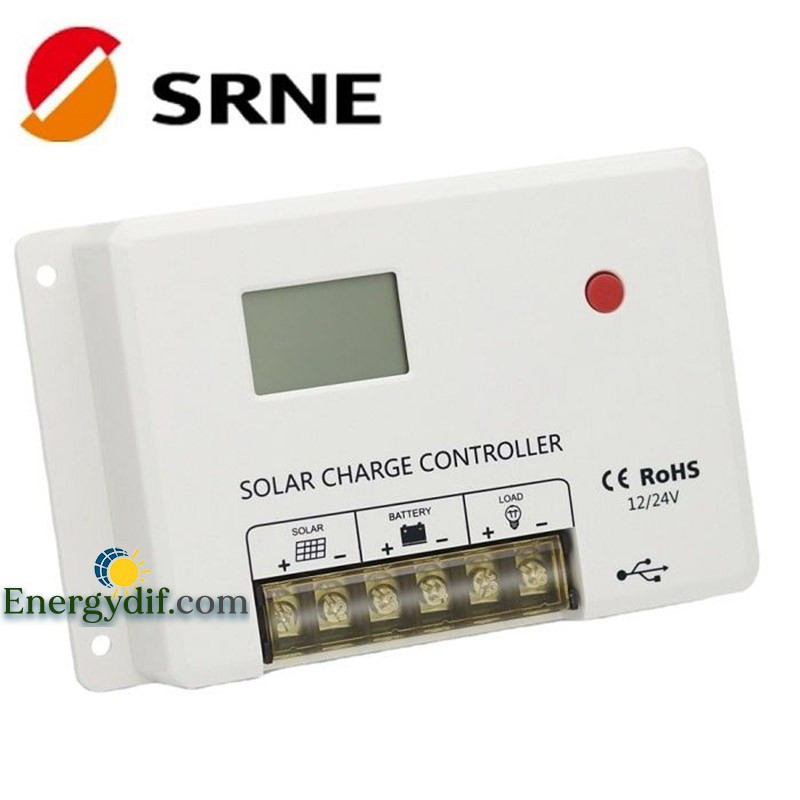 Regolatore solare SRNE PWM HC 24V 30A