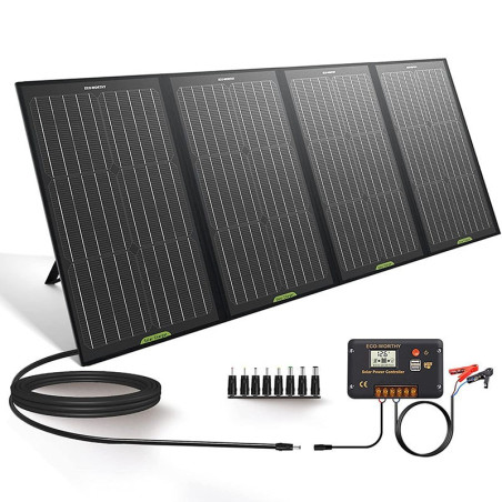 120W FOLDABLE SOLAR KIT WITH 20A LCD CONTROLLER AND USB