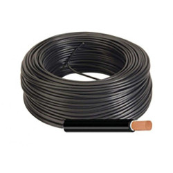 Rouleau de câble monobrin 6mm2 H1Z2Z2-K 5m noir