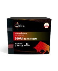 Batería de litio 300ah 12v LiFePO4-Bluetooth-BMS-Olalitio