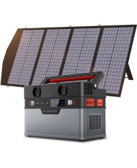 with 1 x 140W Foldable Solar Panel for Emergency, Camping, Outdoor,