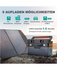 ALLPOWERS 606Wh 700W (1400W Max), tragbares Kraftwerk