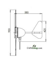 Pale eolienne M300  Marine ou maison