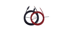 Cavo solare 2x5 m - 4 mm² con connettore MC4 + terminale elettrico (nero + ros