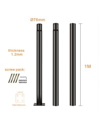 3 meter vertical street lighting pole,