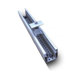 Aluminum mounting rail with middle plate for corrugated roof