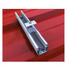 Aluminum mounting rail with middle plate for corrugated roof