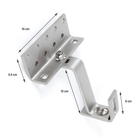 Double setting hook for tiled roof