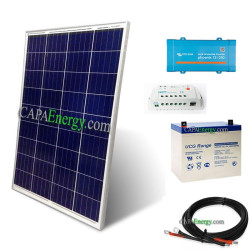 Kit solaire 100Wc mono - 55Ah - 250VA
