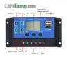 Régulateur de charge Solaire PWM  12 /24V  10A / 20A / 30A