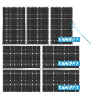 Diagrammmontage von Solarmodulen